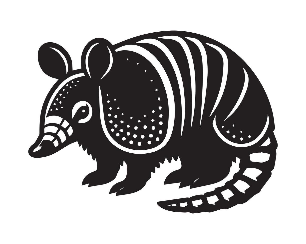 armadillo silueta icono gráfico logo diseño vector