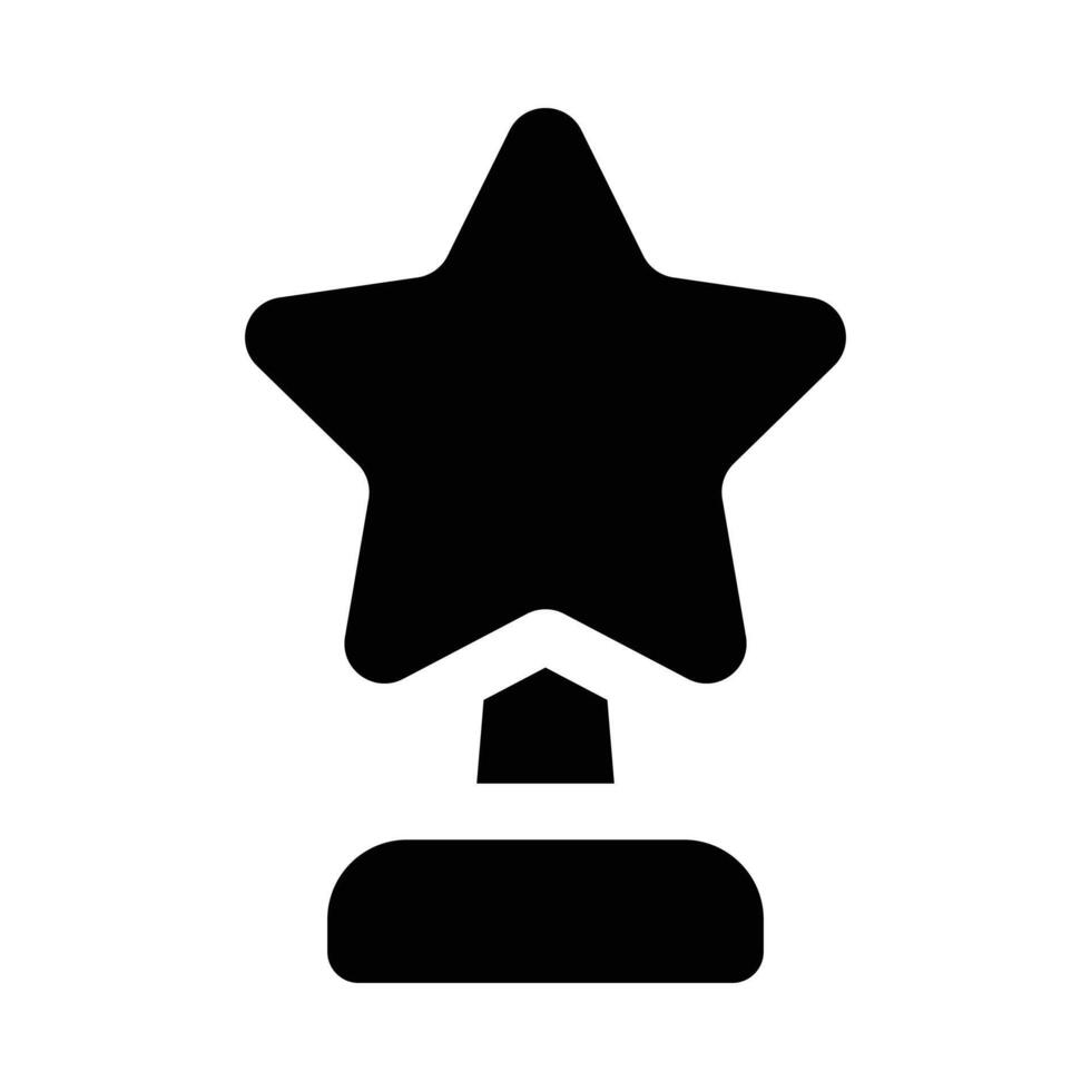 Simple Award solid icon. The icon can be used for websites, print templates, presentation templates, illustrations, etc vector