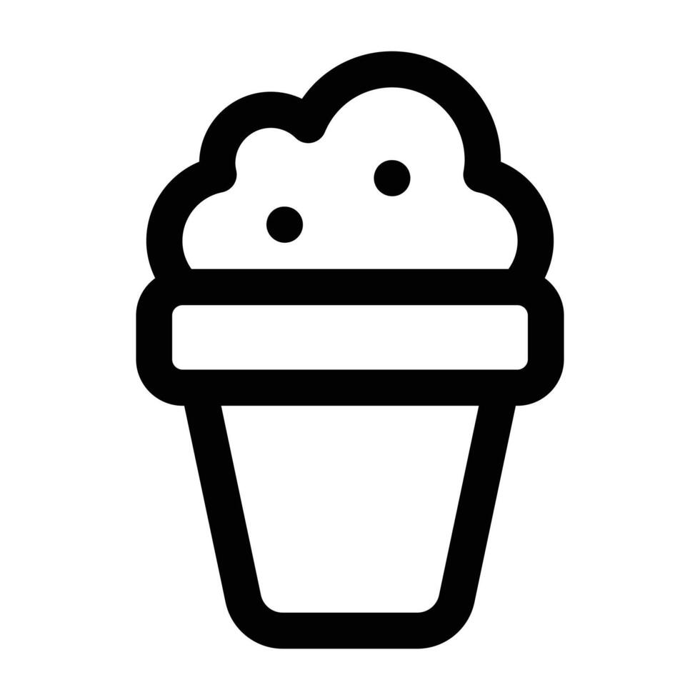 Simple Popcorn icon. The icon can be used for websites, print templates, presentation templates, illustrations, etc vector