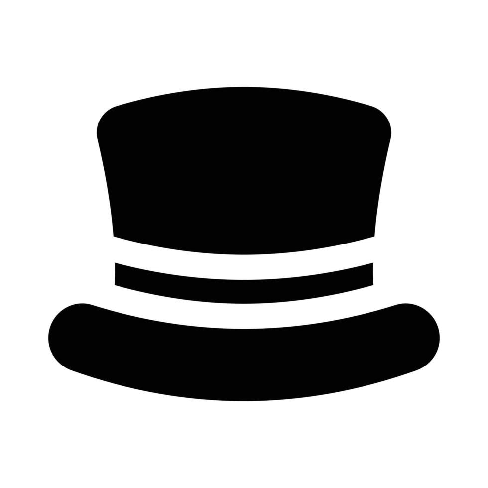Simple Magic Hat Solid icon. The icon can be used for websites, print templates, presentation templates, illustrations, etc vector
