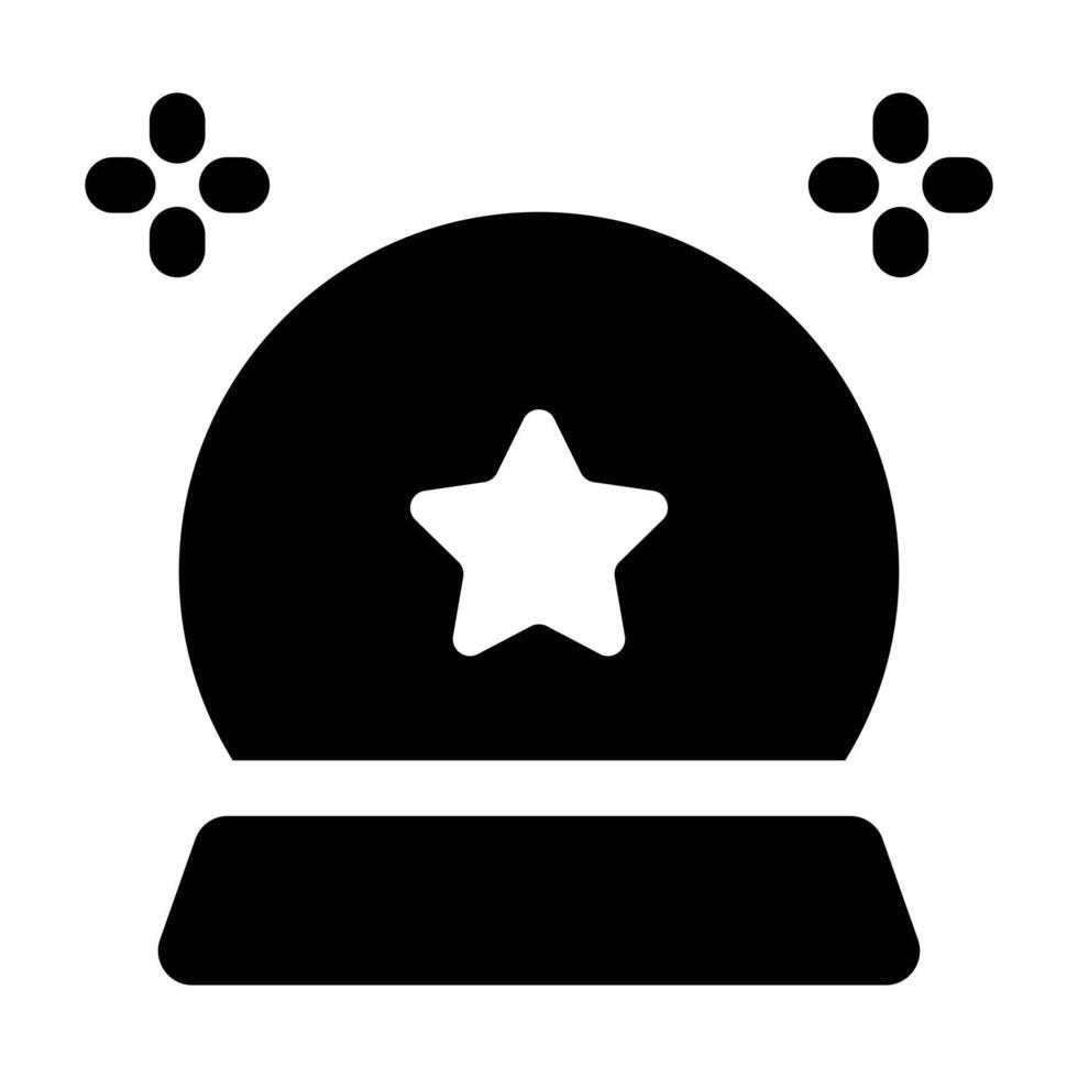Simple Magic Ball solid icon. The icon can be used for websites, print templates, presentation templates, illustrations, etc vector