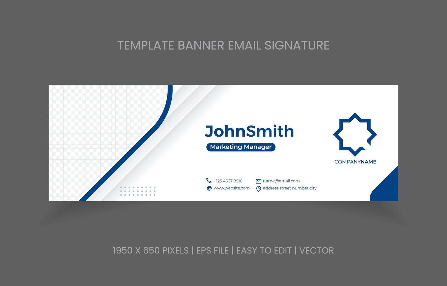 email signature template design for business company and corporate identity. promotion banner footer email. vector