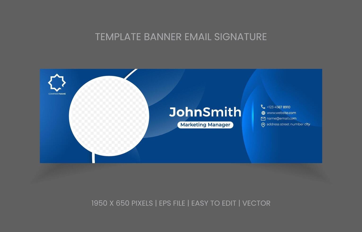 email signature template design for business company and corporate identity. promotion banner footer email. vector