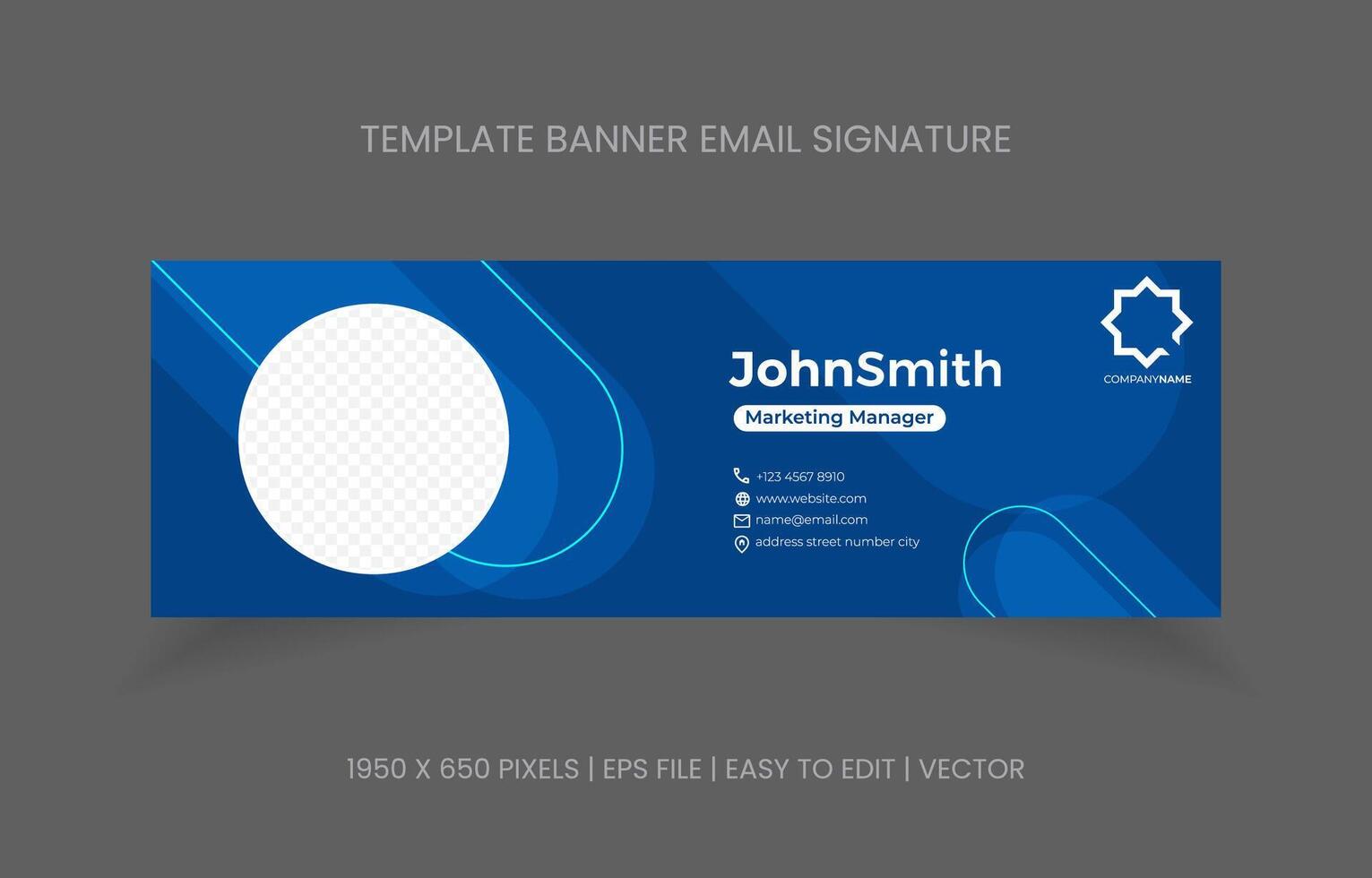 email signature template design for business company and corporate identity. promotion banner footer email. vector
