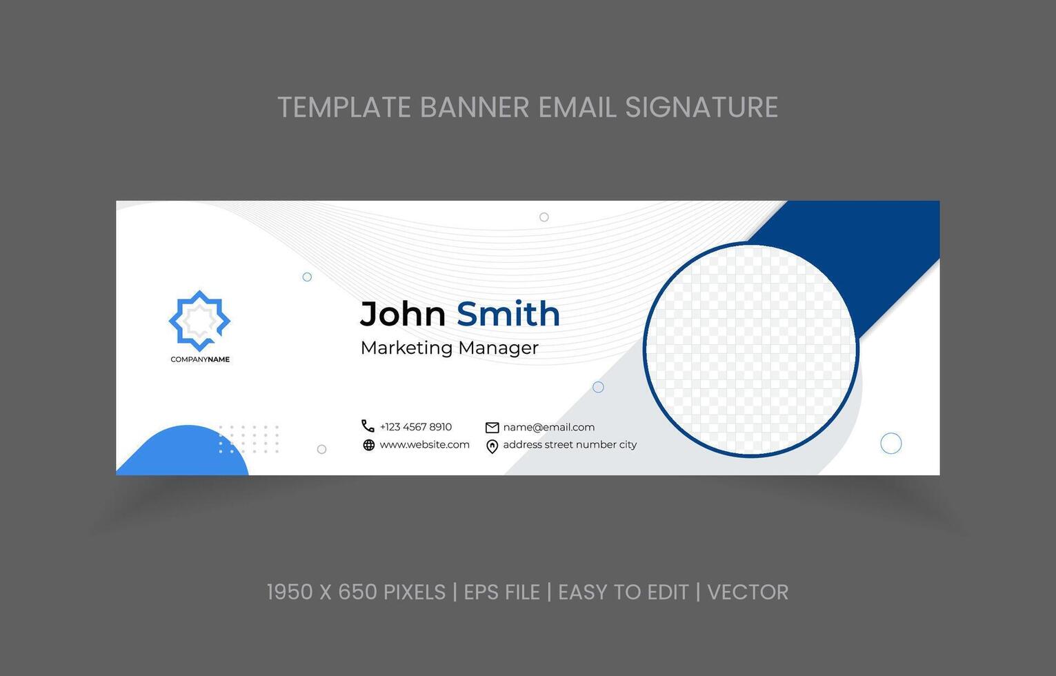 email signature template design for business company and corporate identity. promotion banner footer email. vector