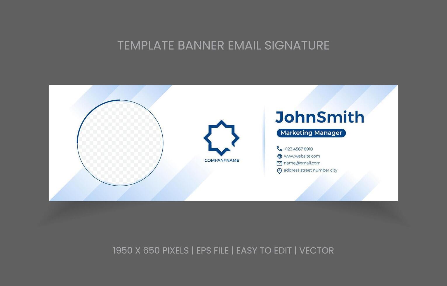 email signature template design for business company and corporate identity. promotion banner footer email. vector