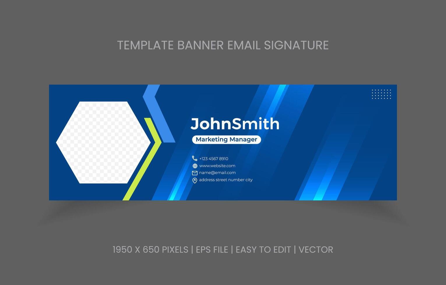 email signature template design for business company and corporate identity. promotion banner footer email. vector