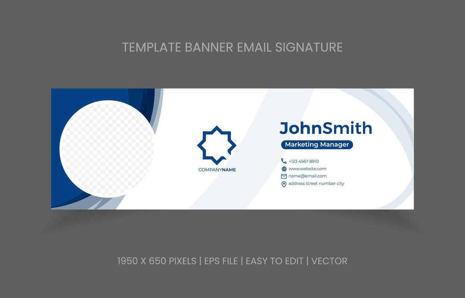 email signature template design for business company and corporate identity. promotion banner footer email. vector