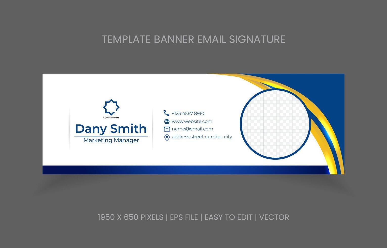 email signature template design for business company and corporate identity. promotion banner footer email. vector