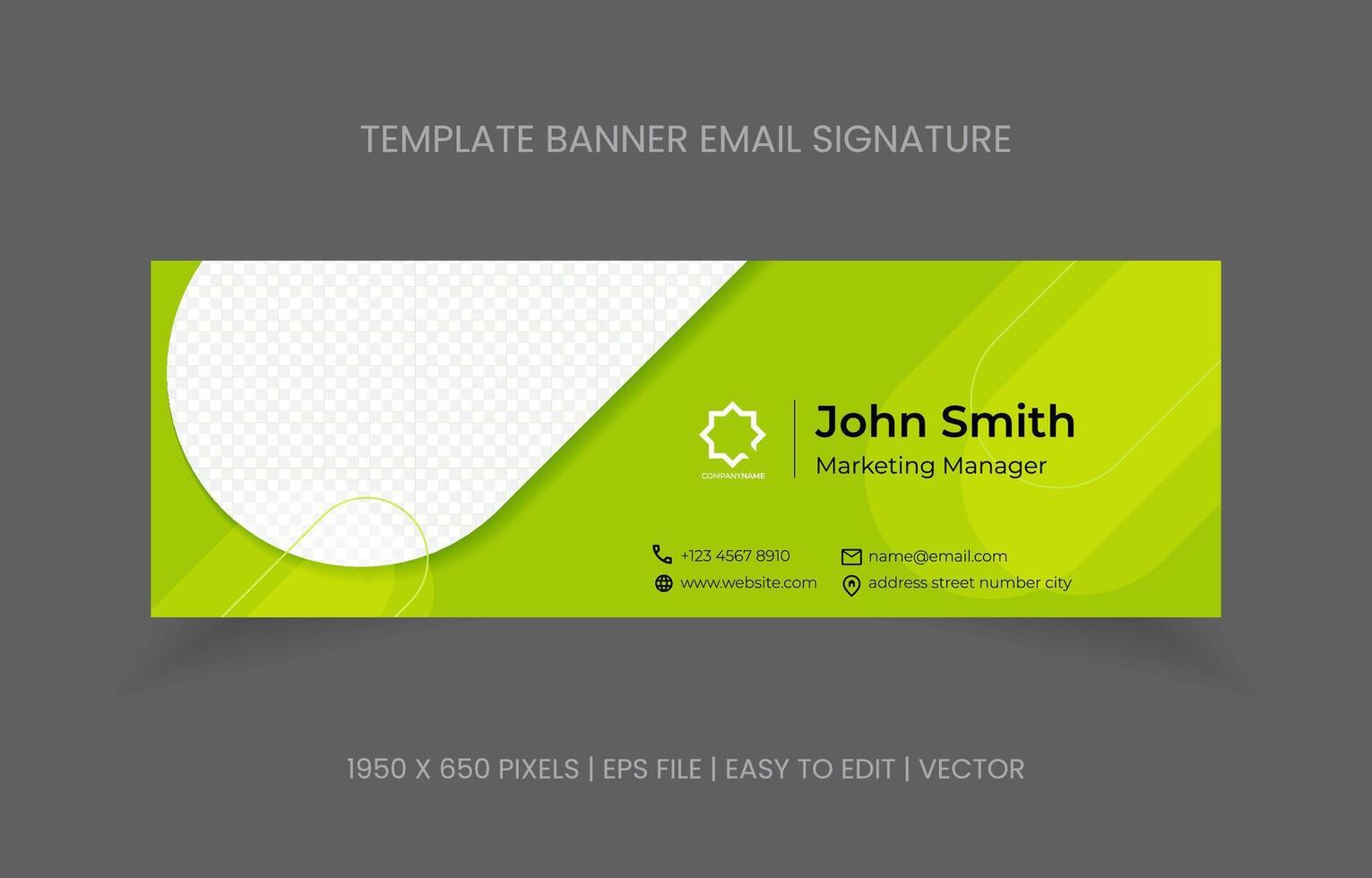 email signature template design for business company and corporate identity. promotion banner footer email. vector