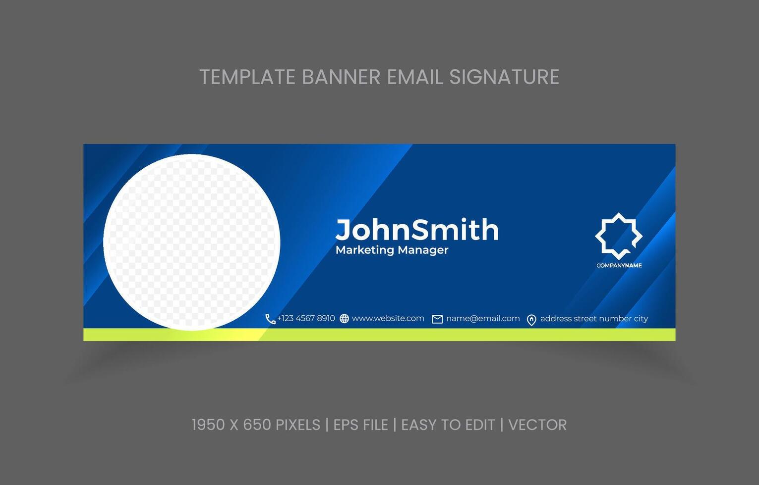 email signature template design for business company and corporate identity. promotion banner footer email. vector