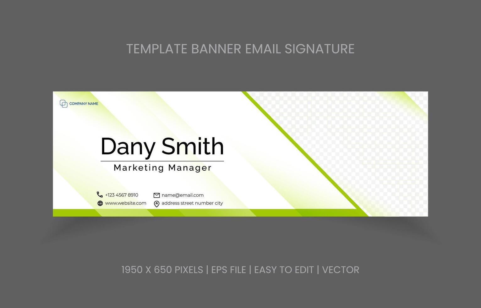 email signature template design for business company and corporate identity. promotion banner footer email. vector