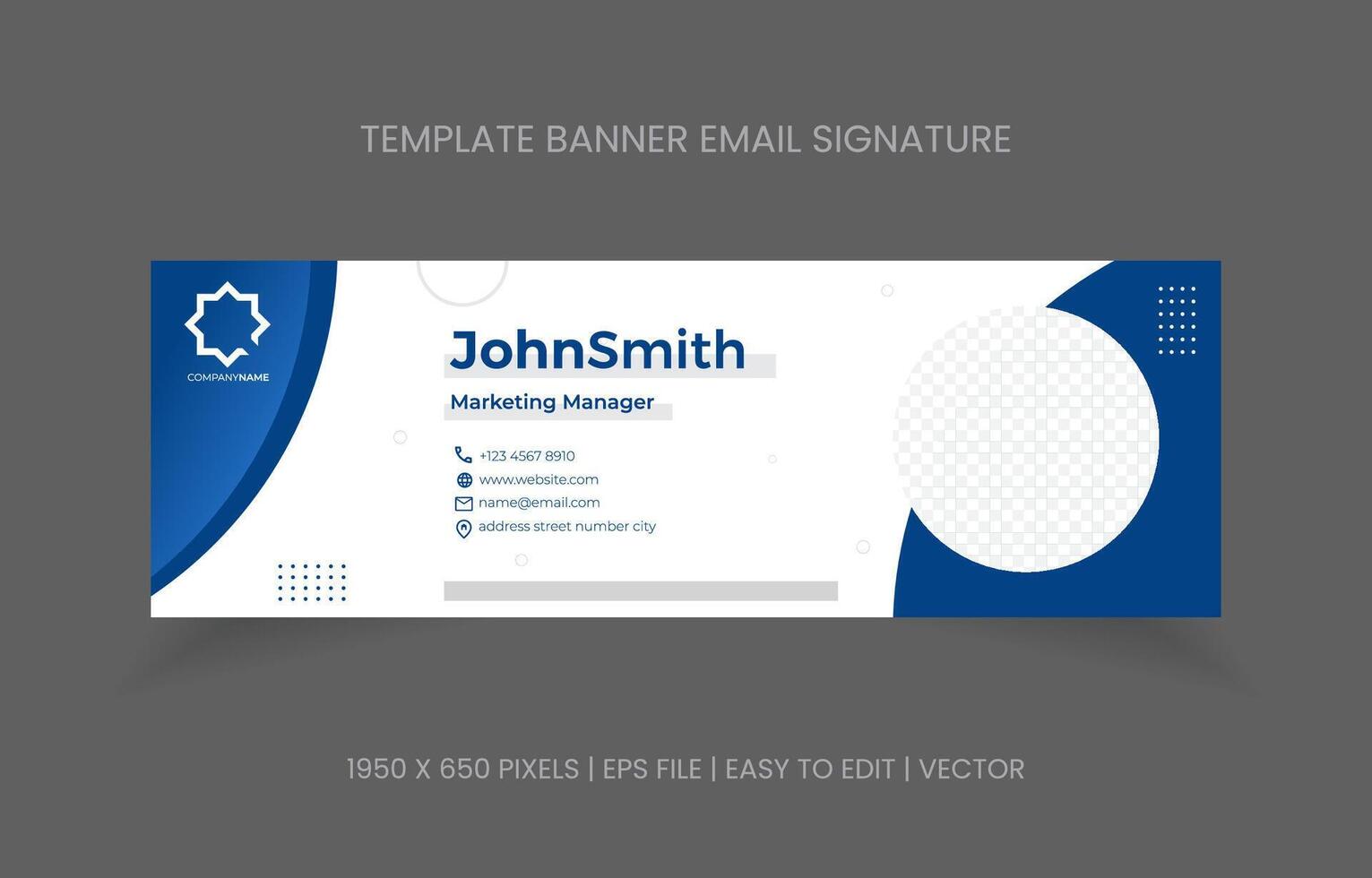 email signature template design for business company and corporate identity. promotion banner footer email. vector