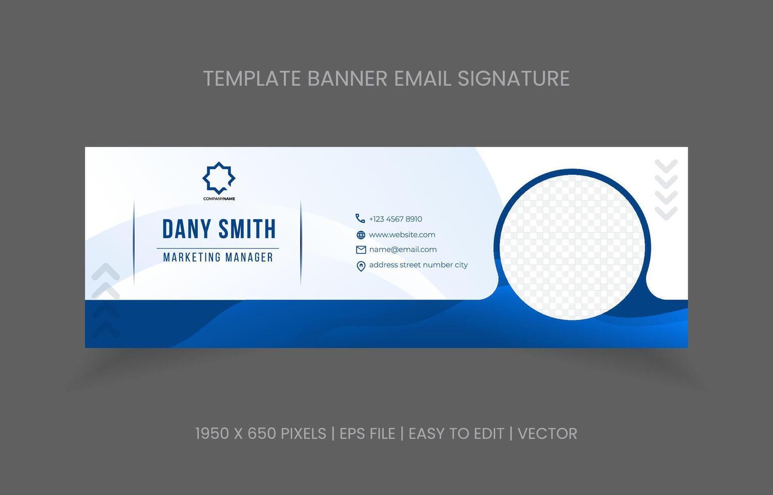 email signature template design for business company and corporate identity. promotion banner footer email. vector