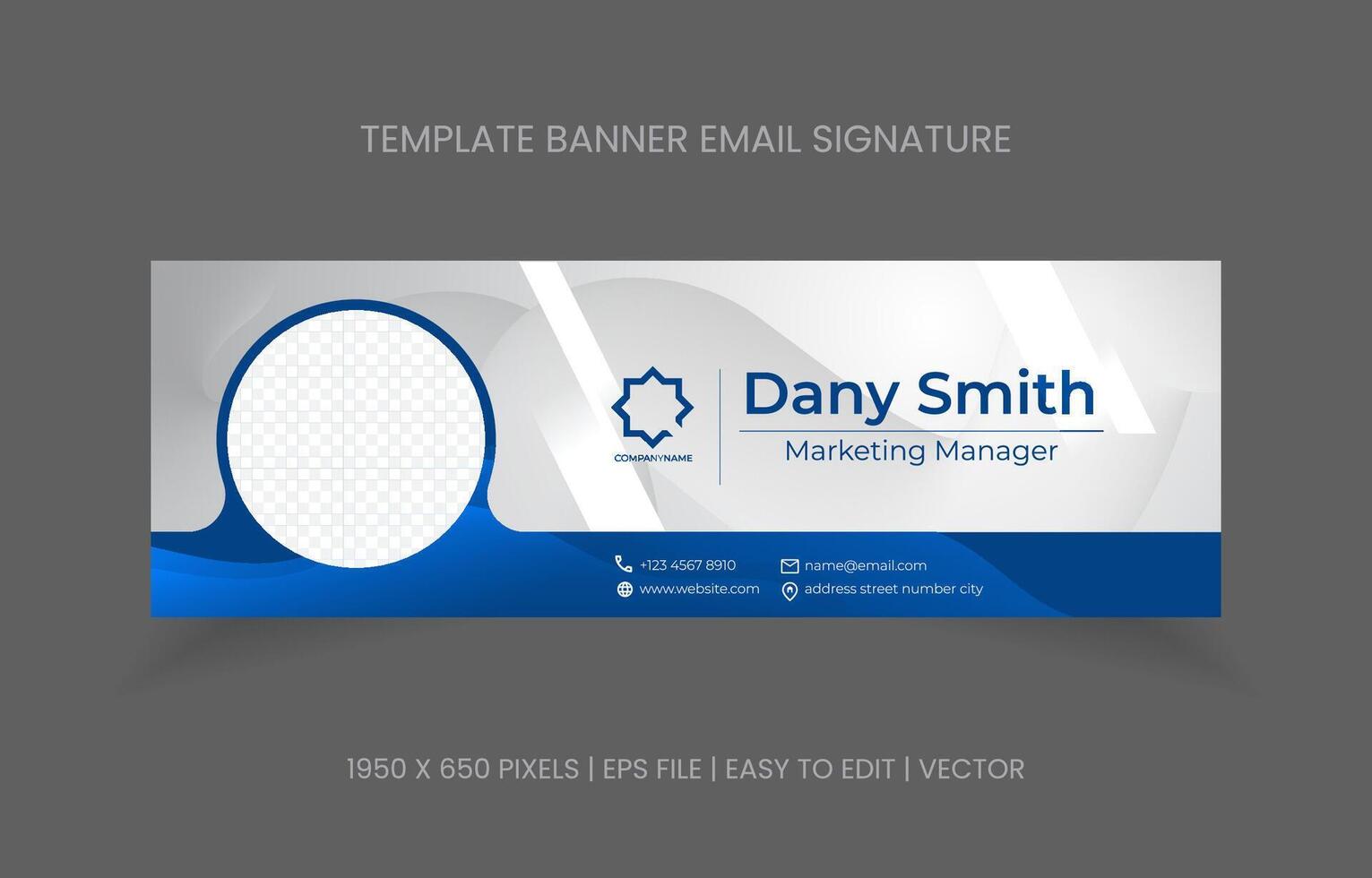 email signature template design for business company and corporate identity. promotion banner footer email. vector