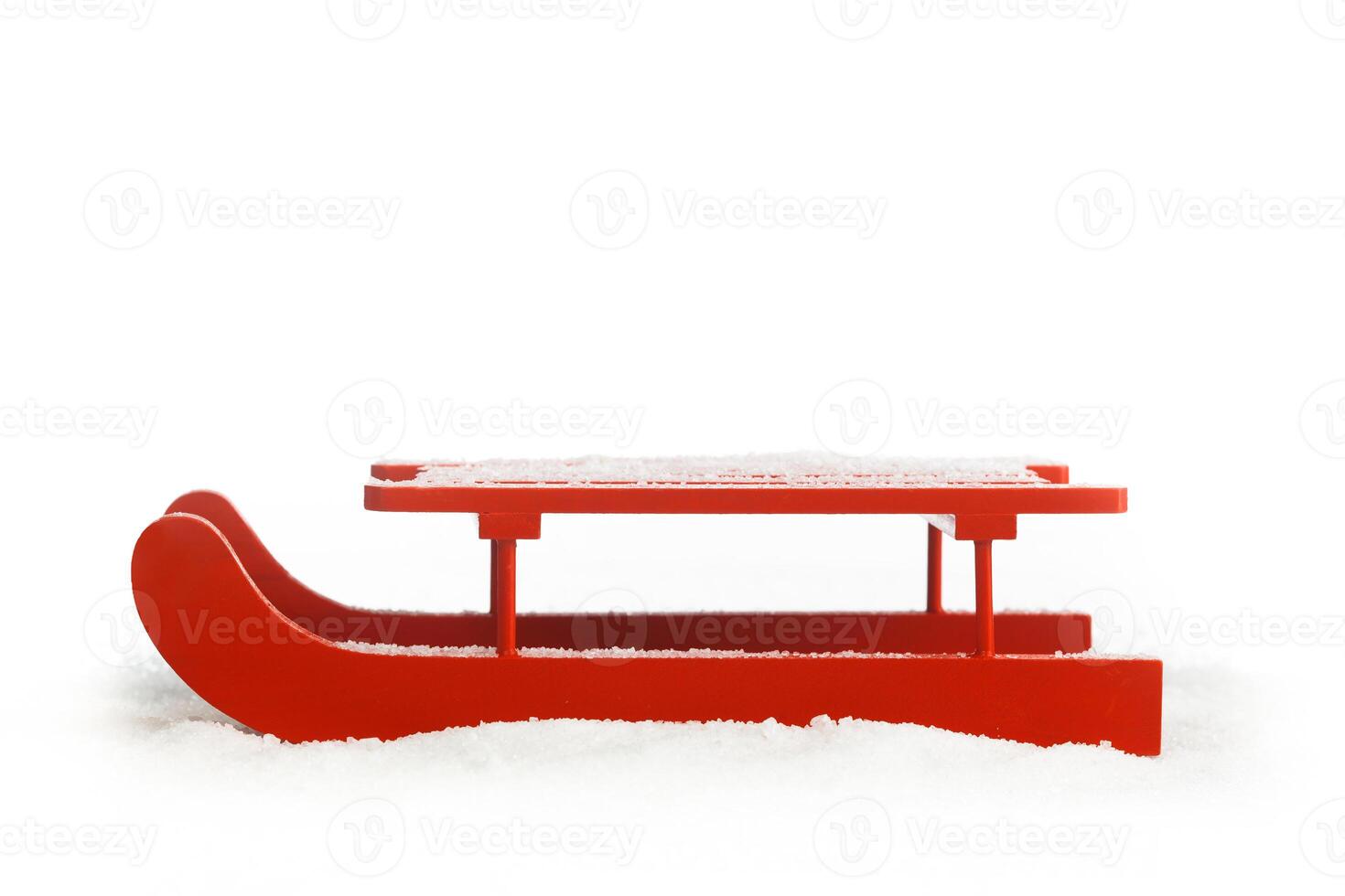Wooden red sled photo