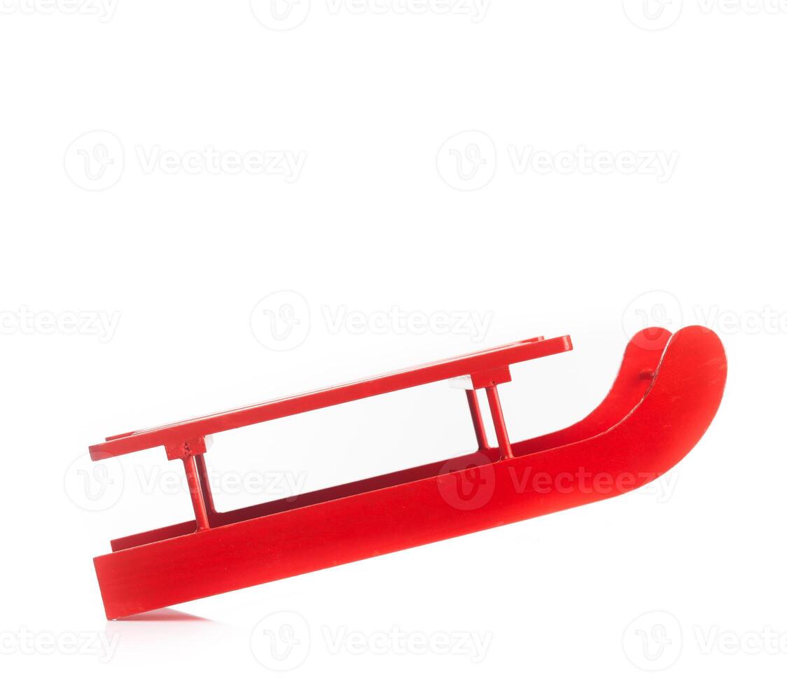 Wooden red sled photo