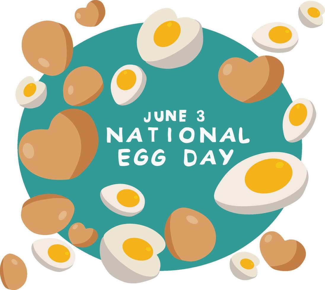 nacional huevo día y mundo huevo día vector