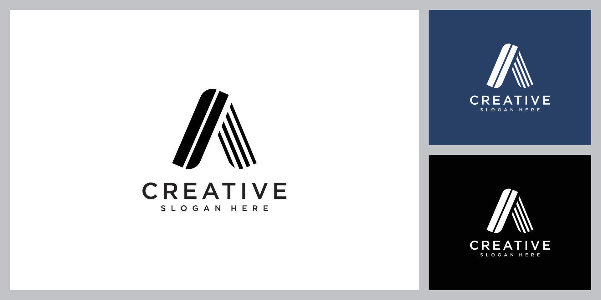 initial letter A logo vector