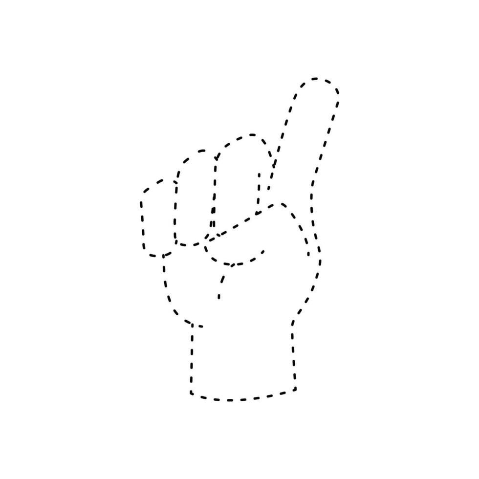 One hand sign illustration vector