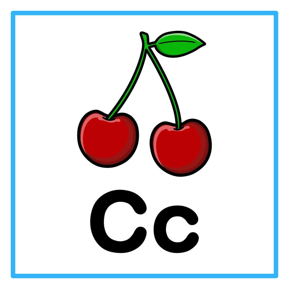 rojo Cereza alfabeto cc ilustración vector