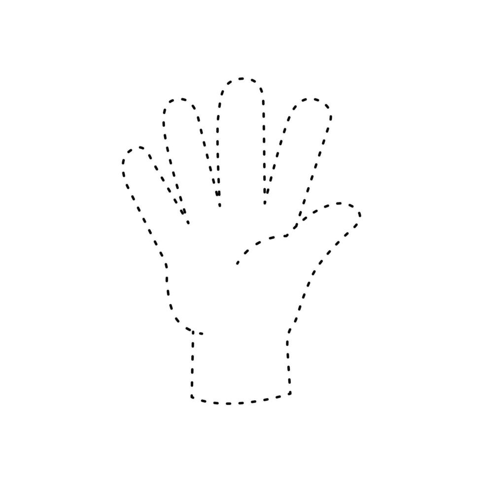 Five hand sign illustration vector