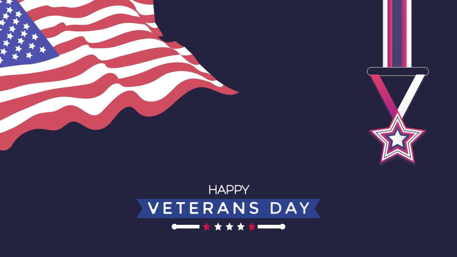 happy veterans days background design vector