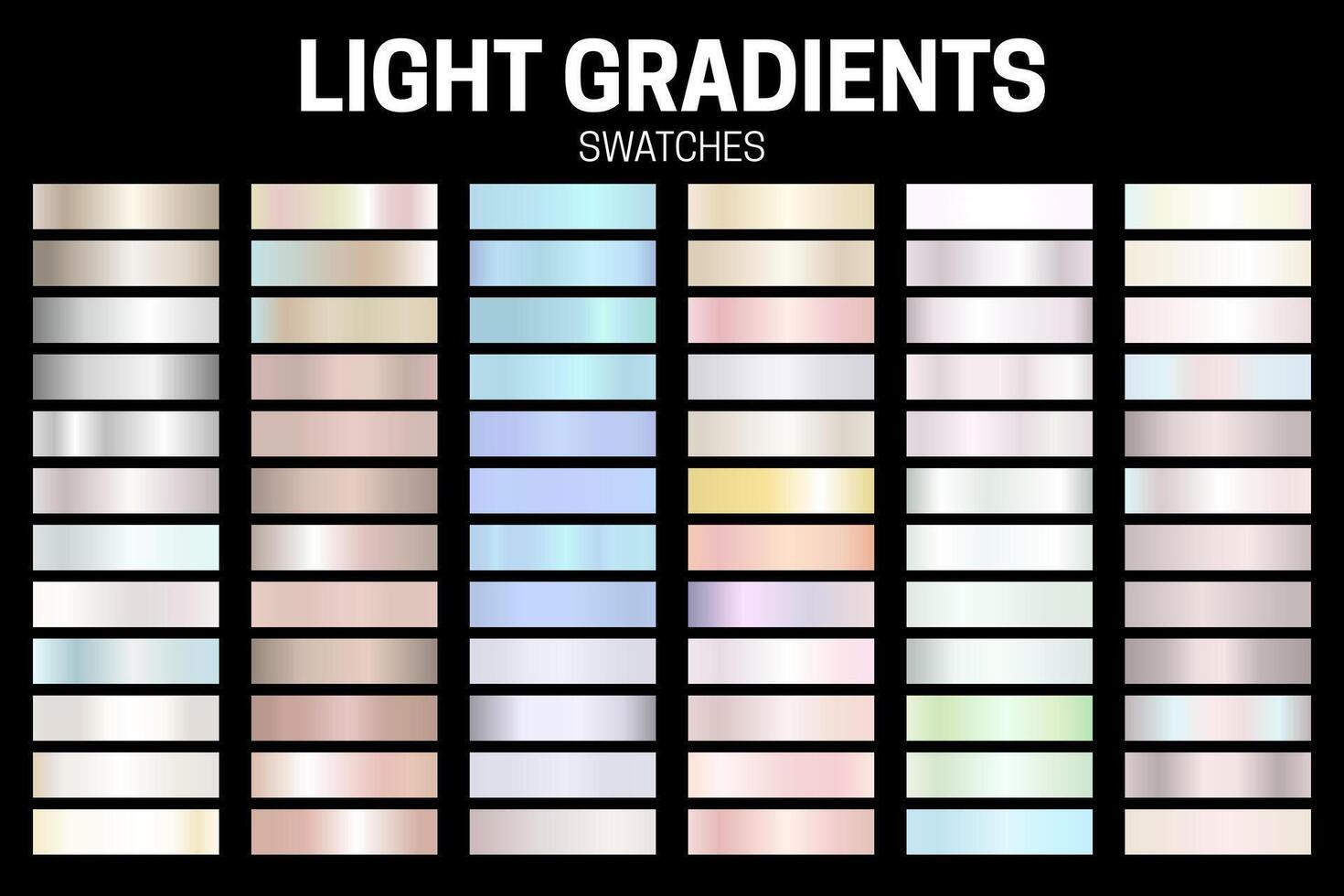 Light Color Gradient Collection of Swatches vector