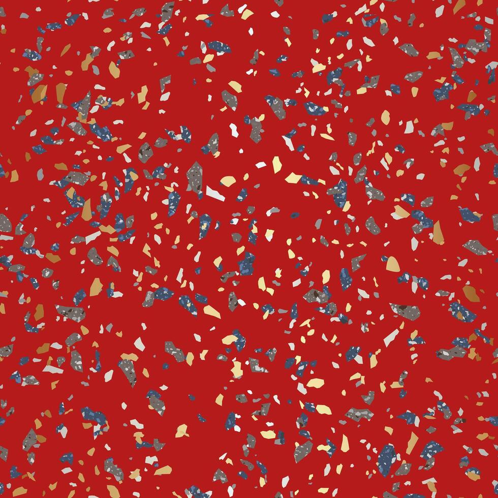 Red Terrazzo Stone Texture Seamless Pattern Design vector
