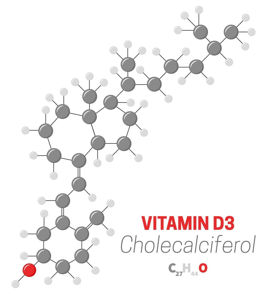 Cholecalciferol D3 Vitamin Molecule vector