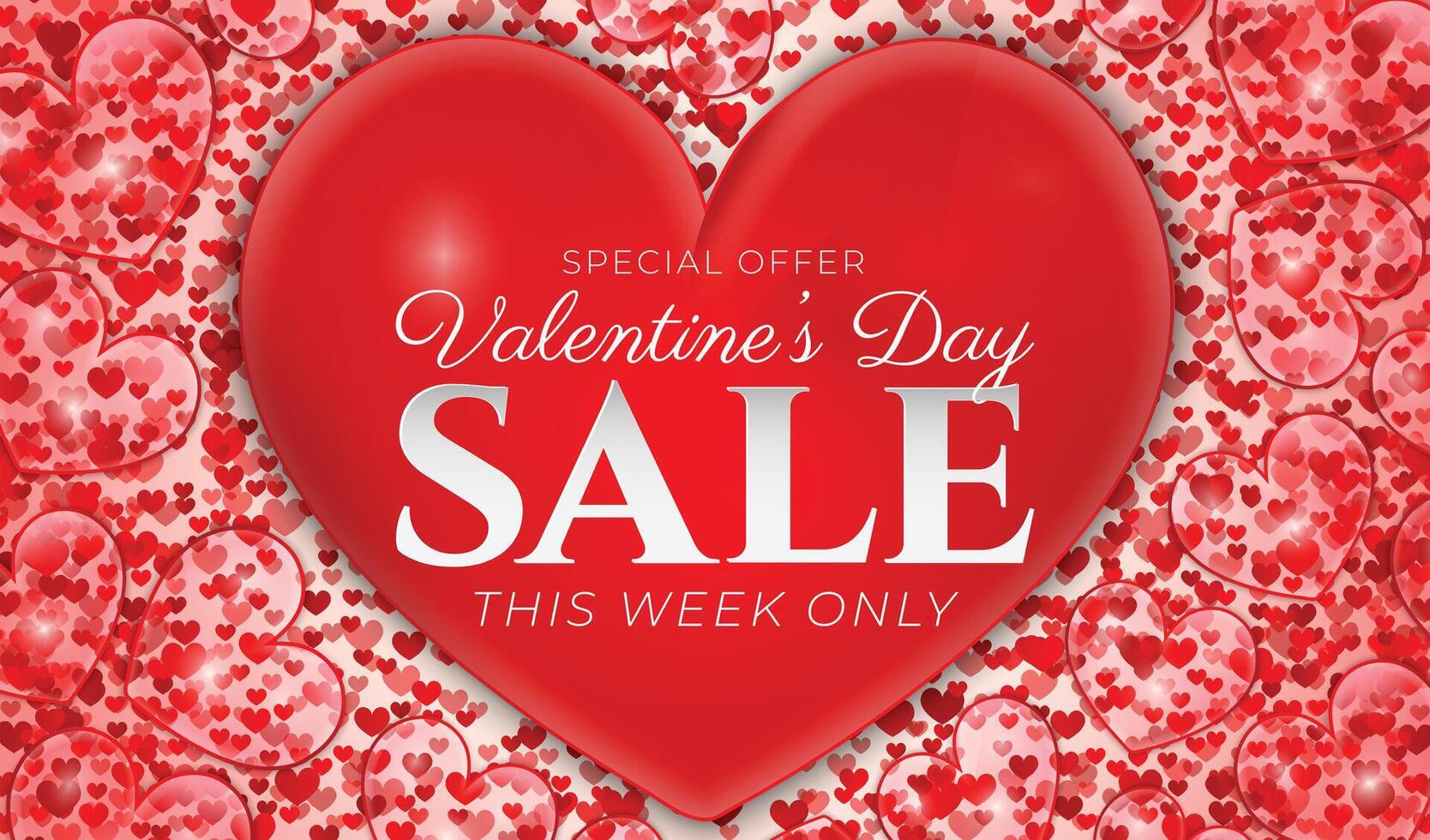 Nice Valentine's Day or Valentines Sale Background Banner Illustration vector