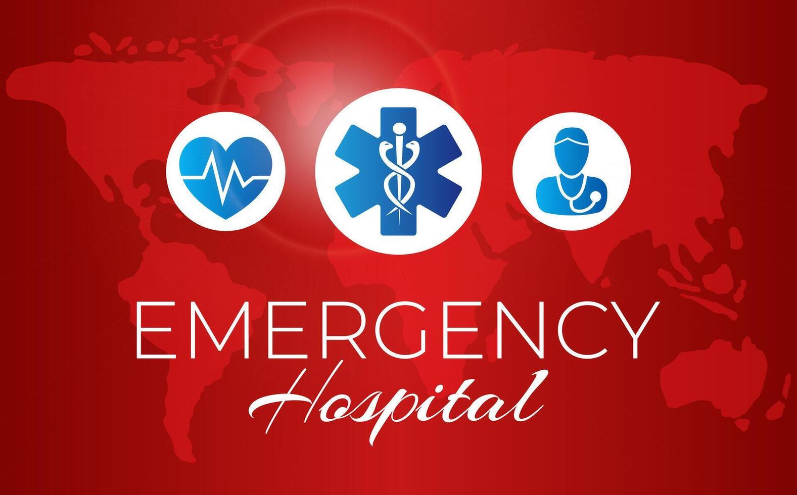 emergencia hospital ilustración antecedentes bandera diseño vector