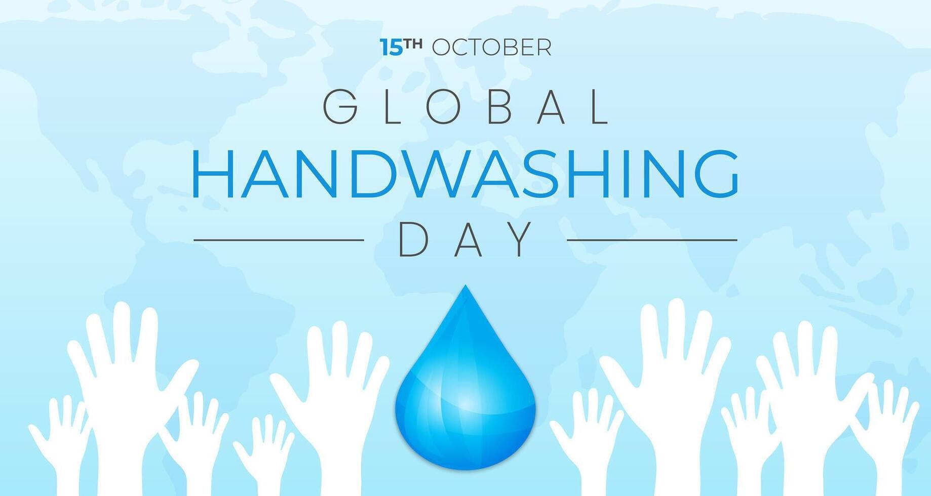 global lavado de manos día antecedentes bandera vector