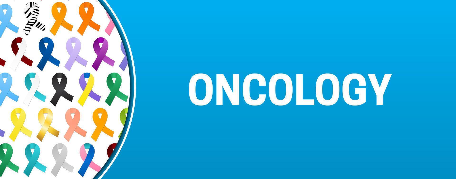 Blue Oncology Banner Illustration vector
