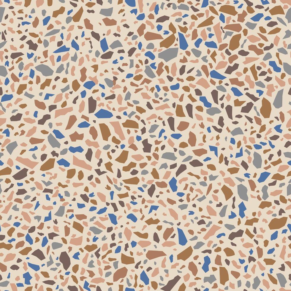 Beige Terrazzo Stone Texture Seamless Pattern Design vector