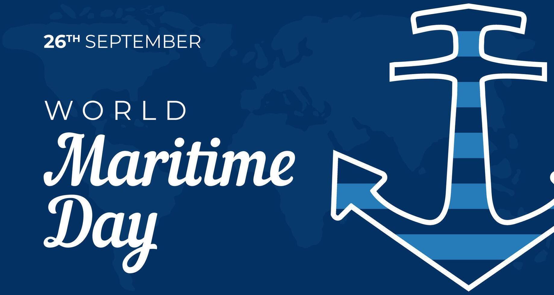 World Maritime Day Background Illustration with Anchor vector