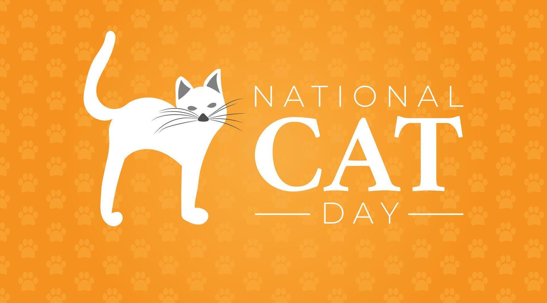 National Cat Day Background Illustration vector