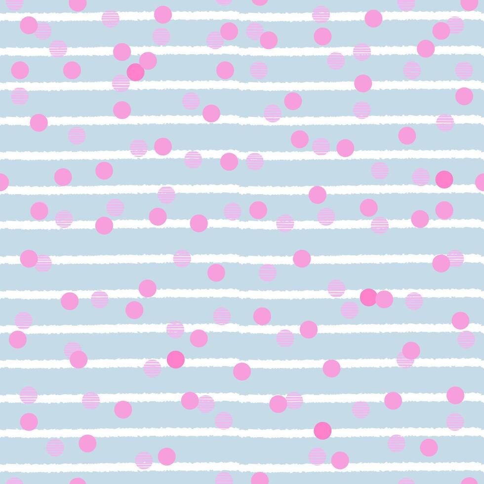 Seamless Dot Repeat Pattern Background with Stripes vector