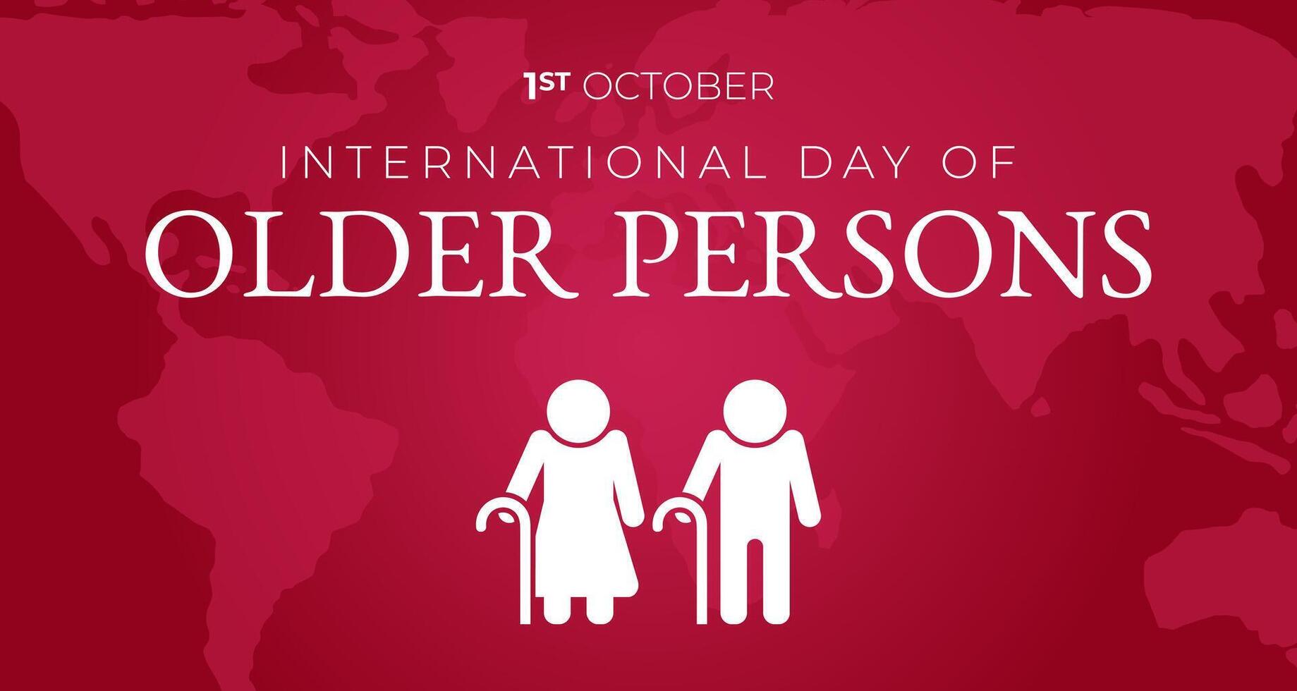 Red International Day of Older Persons Background Illustration vector