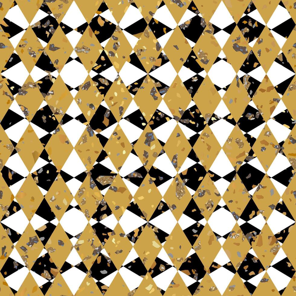 Terrazzo Geometric Stone Texture Seamless Pattern Design vector