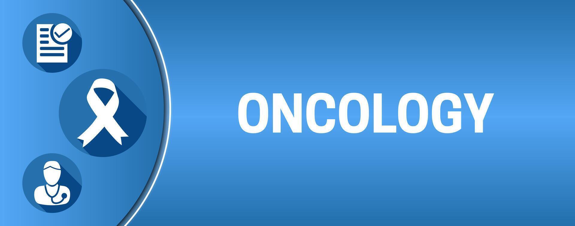 Blue Oncology Banner Illustration vector