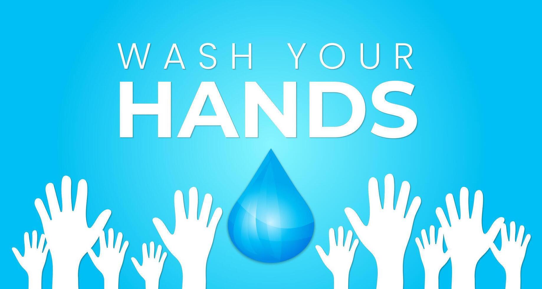 Wash Your Hands Background Illustration vector