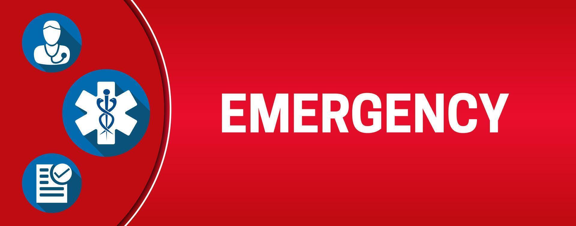 Red Emergency Illustration Background Design vector