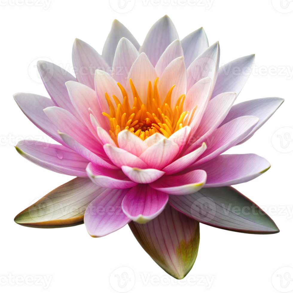 Blooming Pink Lotus Flower With a Transparent Background png