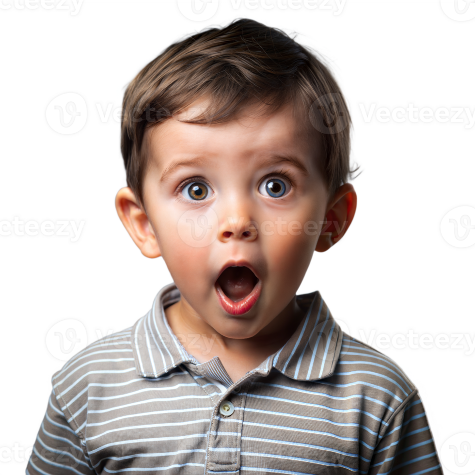 Surprise and Wonder on a Toddlers Face With a Transparent Background png