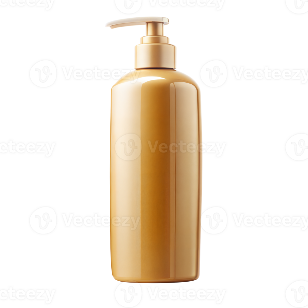 amber shampoo fles met pomp dispenser geïsoleerd Aan transparant achtergrond png