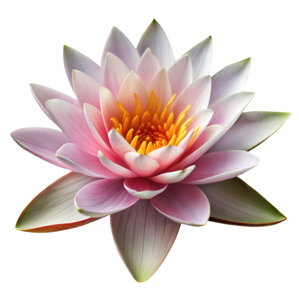 Blooming Pink Water Lily Captured in High Quality With Transparent Background png