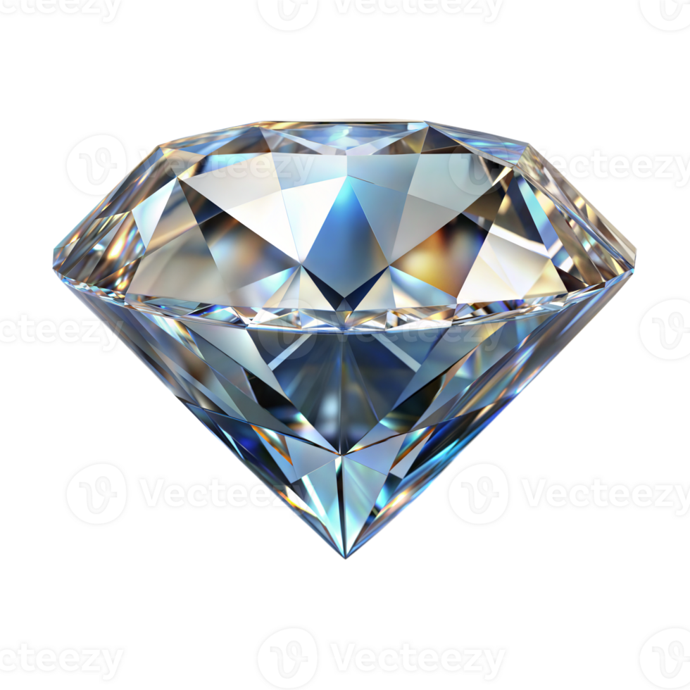 Sparkling Cut Diamond Illustration With Transparent Background png