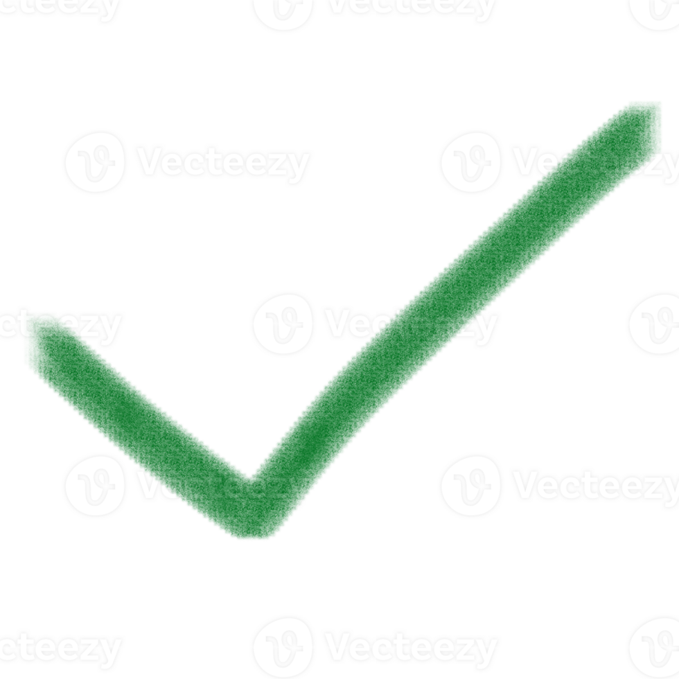 verde cheque marca transparente antecedentes elemento png