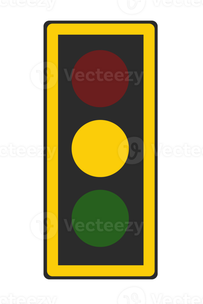 traffic sign and lights element design template transparent png